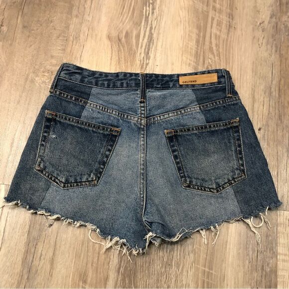 GRLFRND Distressed Blue Jean Shorts - Picture 4 of 9